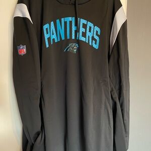 NWT Nike NFL Black and Blue Panthers sideline athletic stack performance hoodie.